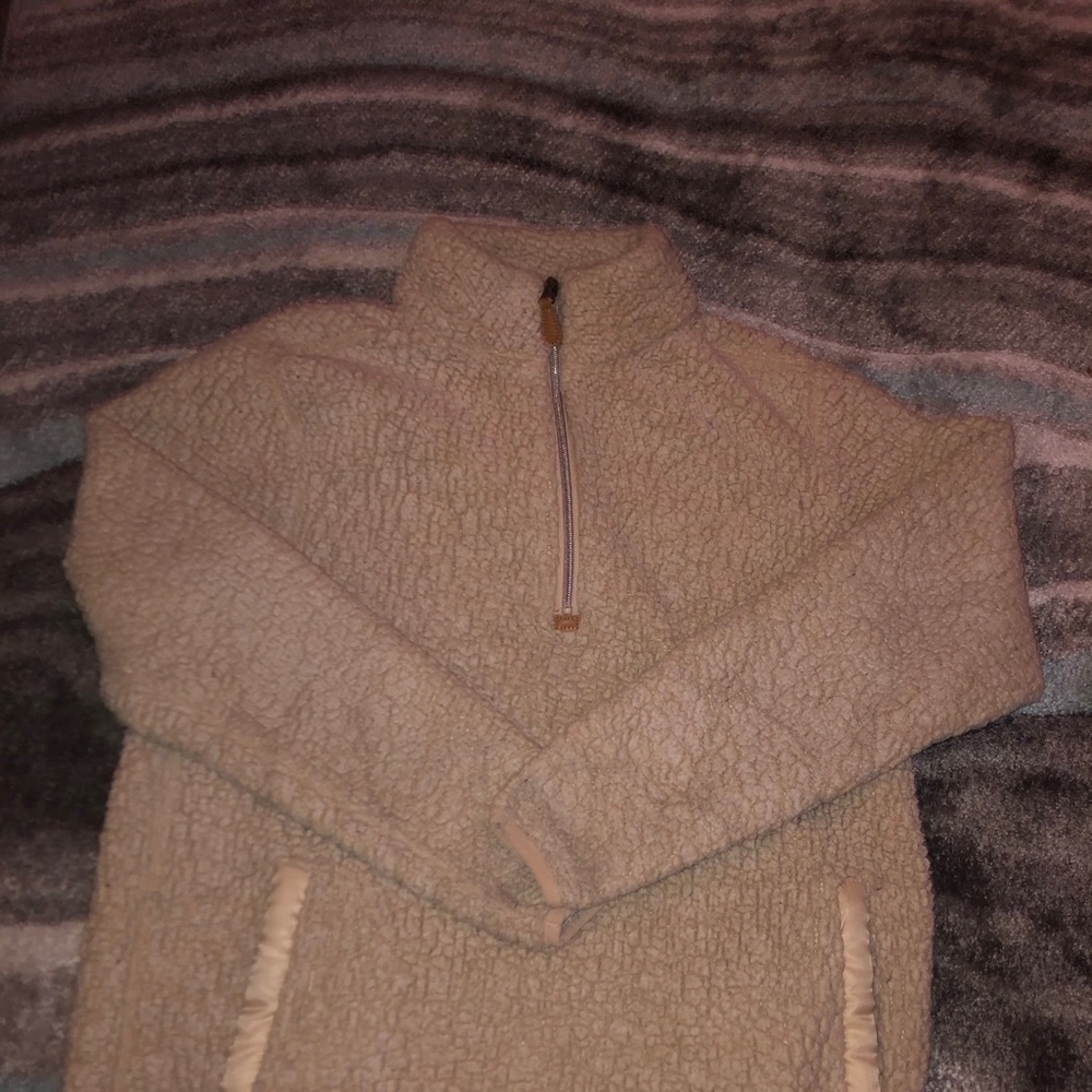 beige sherpa jacket
